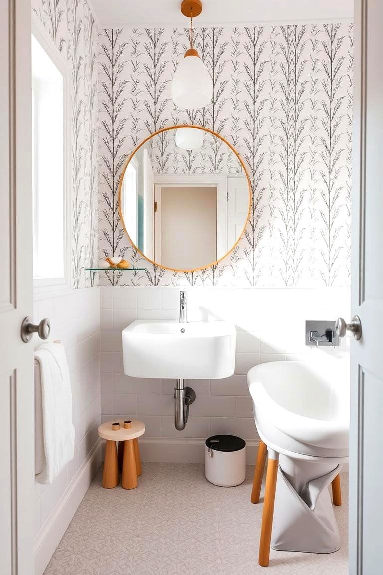 Minimalist Scandinavian Designs - 24 Bathroom Wallpaper Ideas