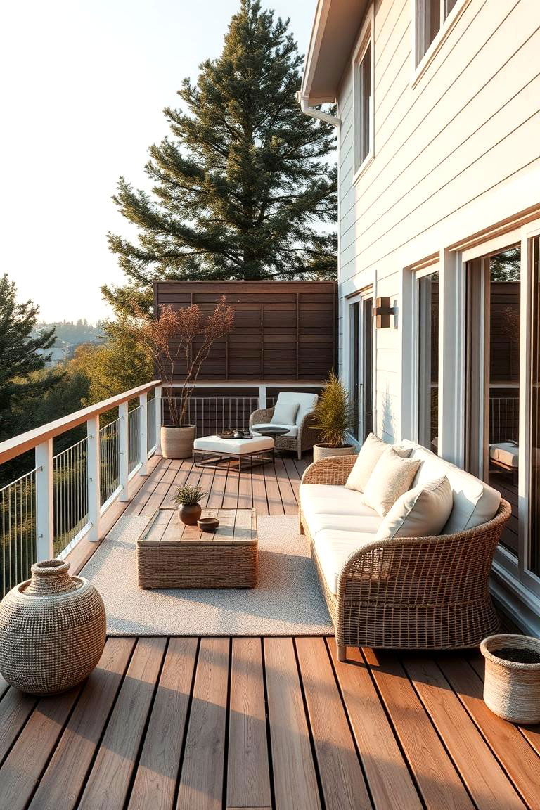Minimalist Serenity - 24 Deck Decorating Ideas
