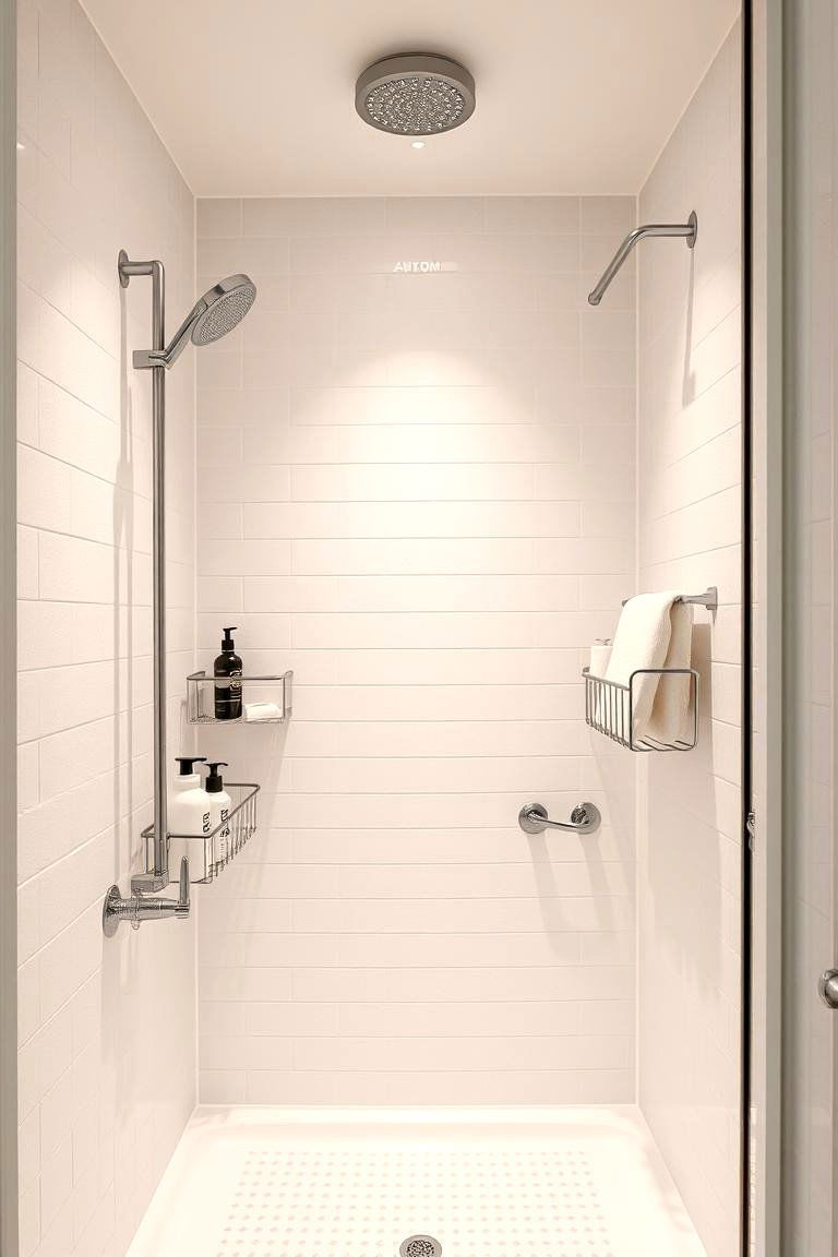 Minimalist Shower Caddies - 24 Dorm Bathroom Ideas