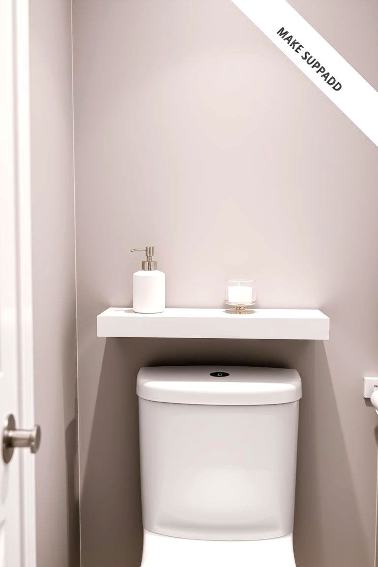 Minimalist Single Shelf - 24 Over Toilet Storage Ideas
