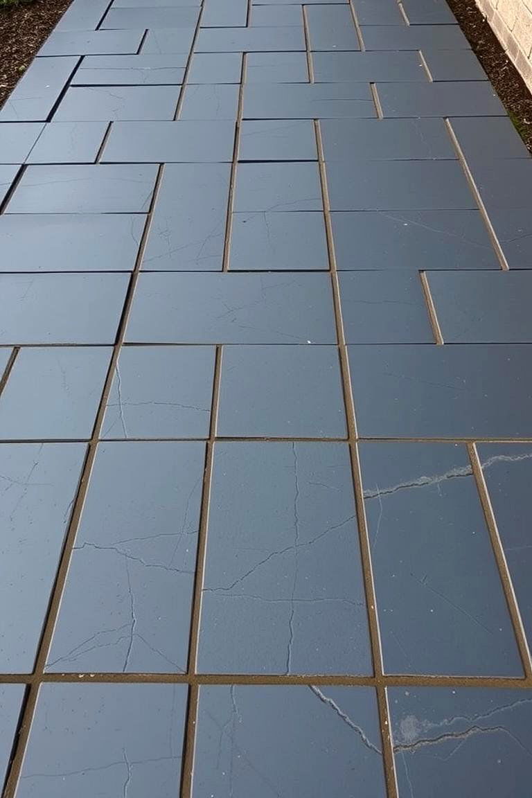 Minimalist Slate Walkway - 24 Stone Walkway Ideas