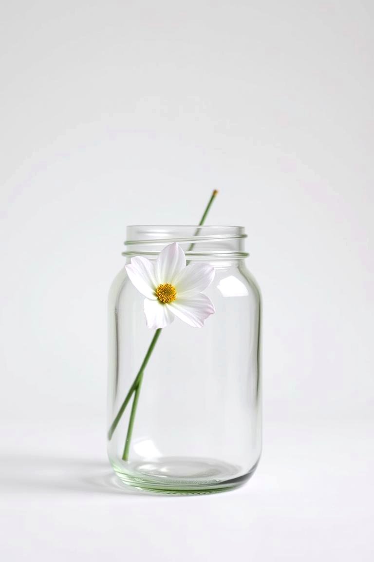 Minimalist Sophistication Single Elegant Accent - 24 Mason Jar Wedding Centerpieces