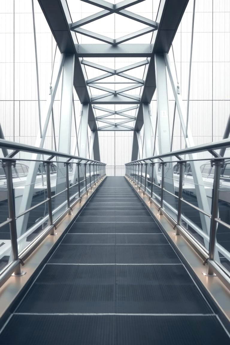 Minimalist Steel Walkway - 24 Front Walkway Ideas