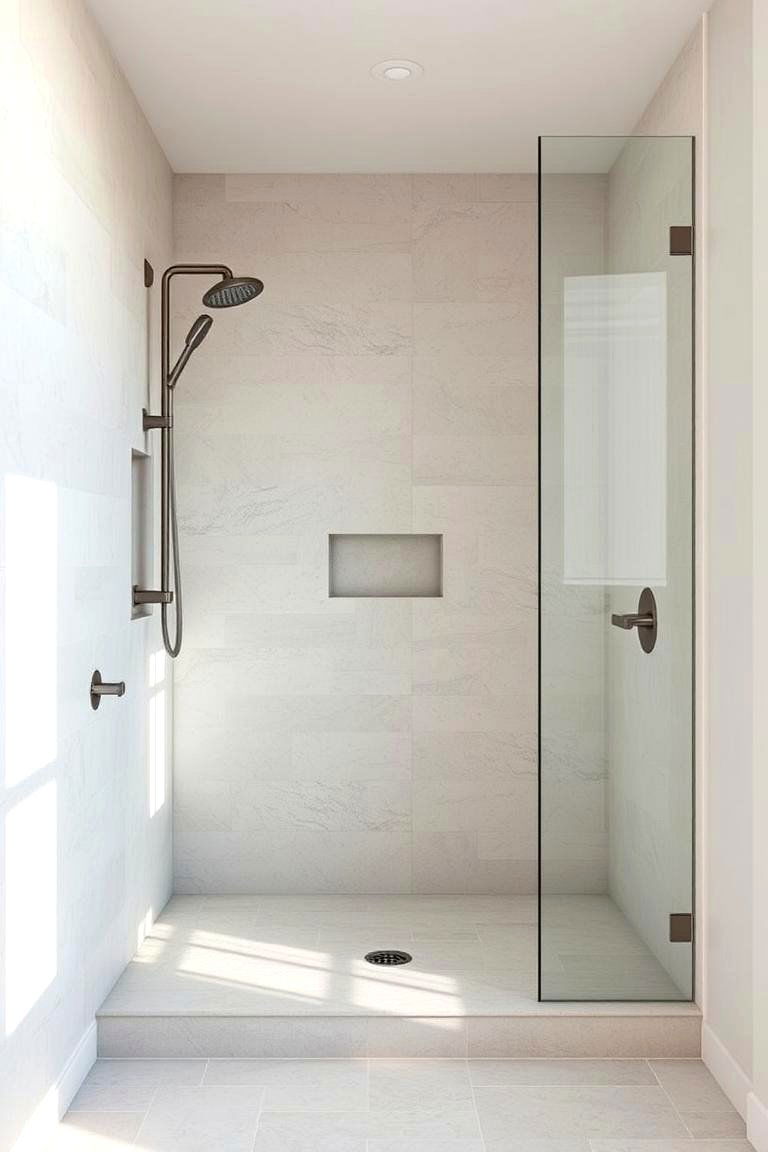 Minimalist Stone Design - 24 Stone Shower Design Ideas