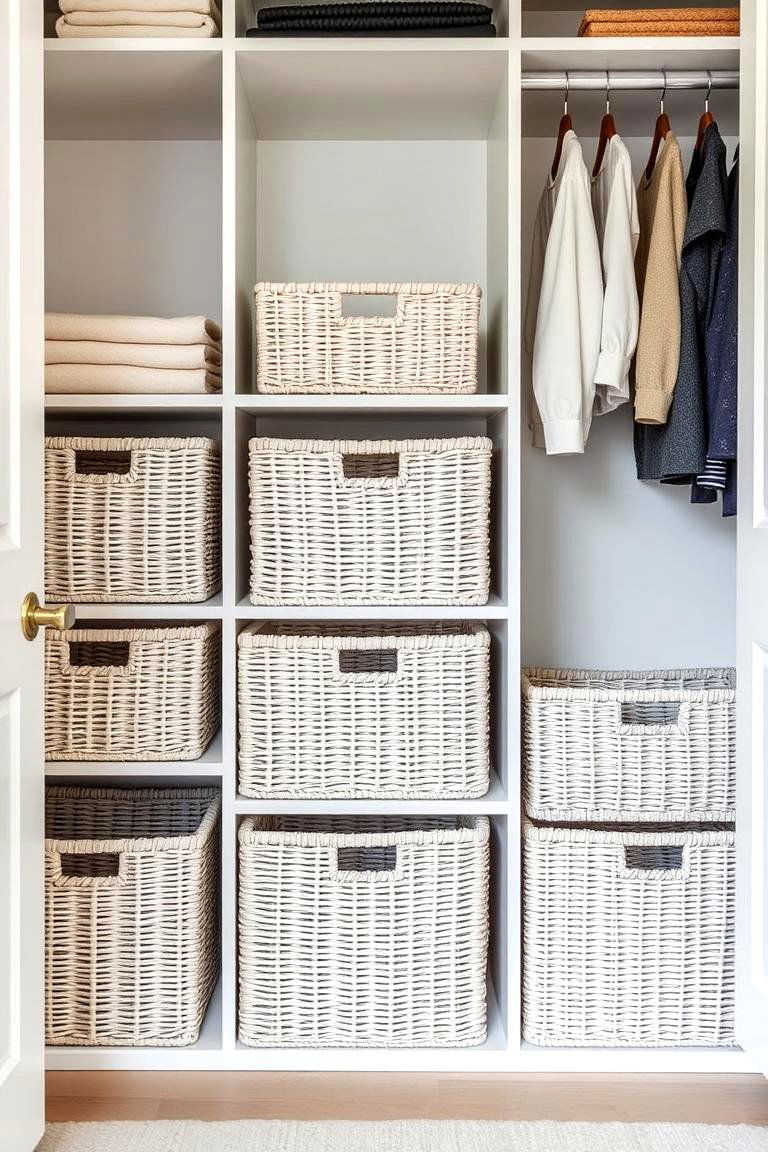 Minimalist Storage Baskets - 24 Clothes Storage Ideas