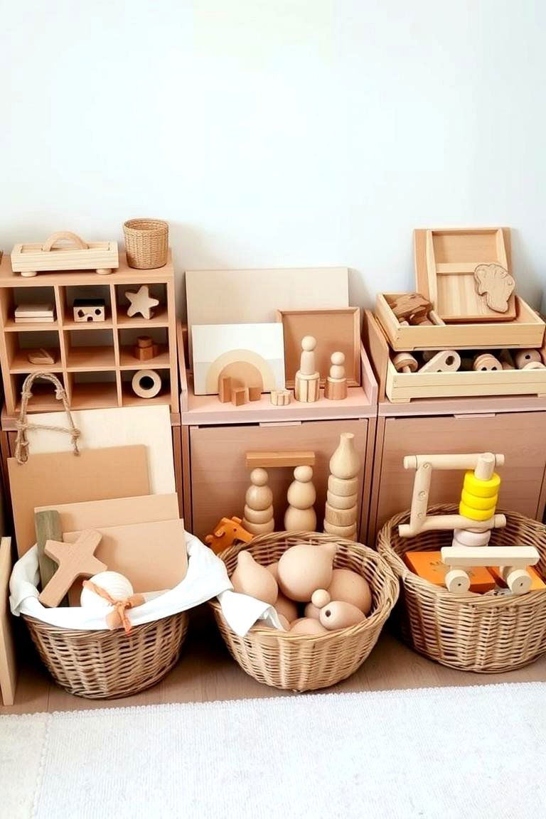 Minimalist Toy Selection - 24 montessori nursery ideas