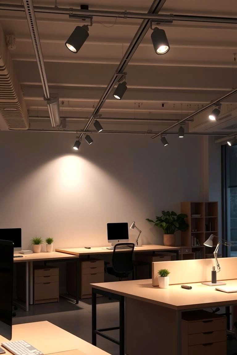 Minimalist Track Lighting Systems - 24 Home Office Lighting Ideas