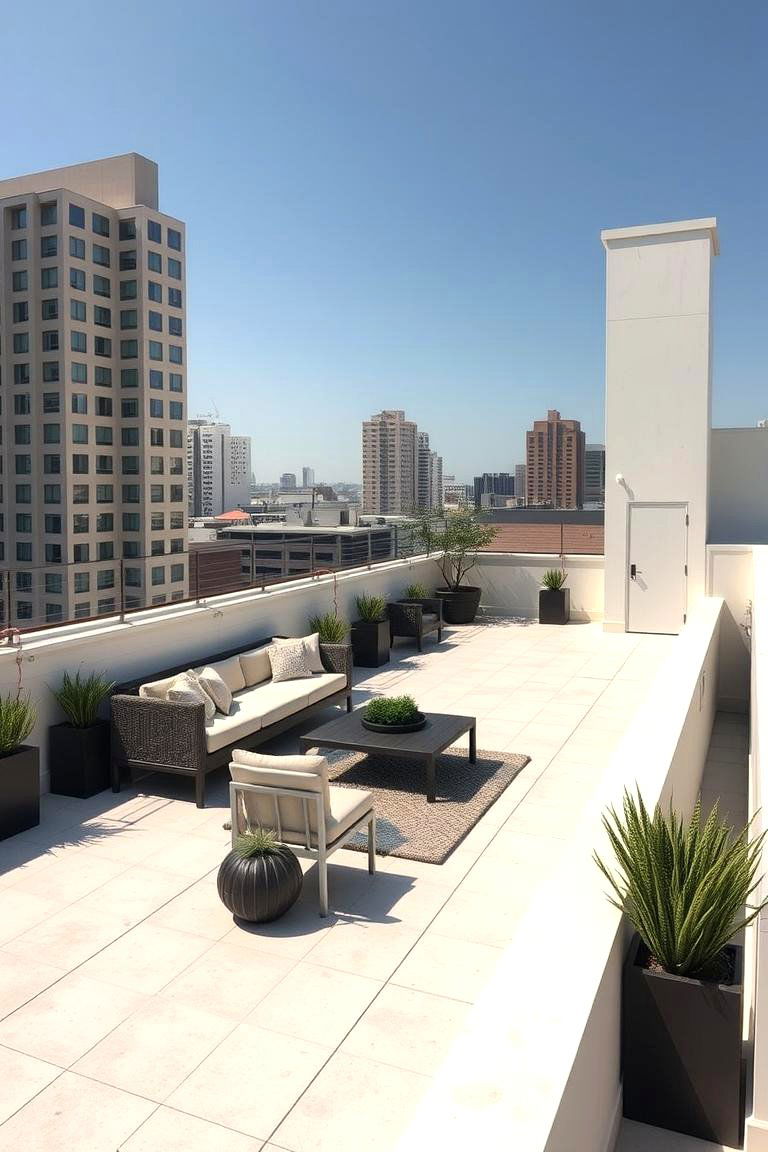 Minimalist Urban Escape - 24 Residential Rooftop Design Ideas
