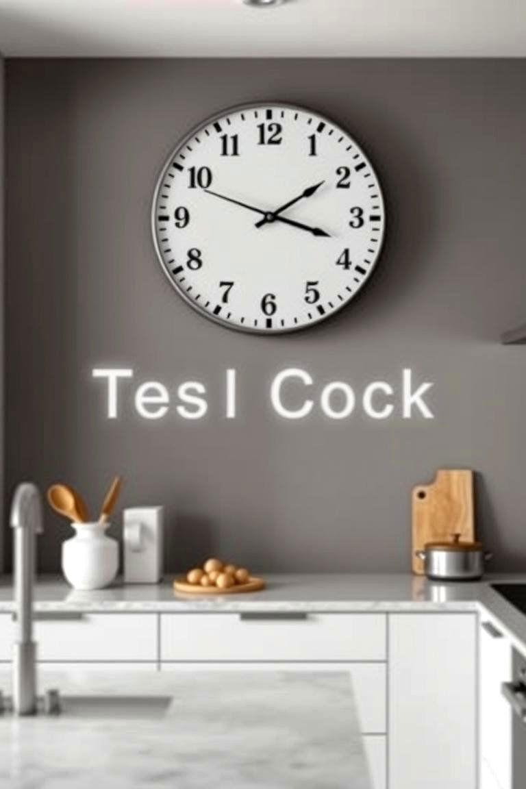 Minimalist Wall Clocks - 24 Kitchen Wall Decor Ideas