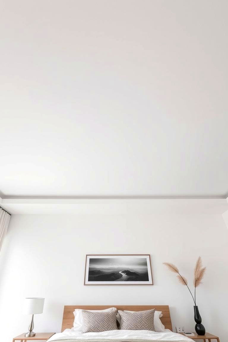 Minimalist White Ceilings Clean and Simple - 24 Bedroom Ceiling Ideas