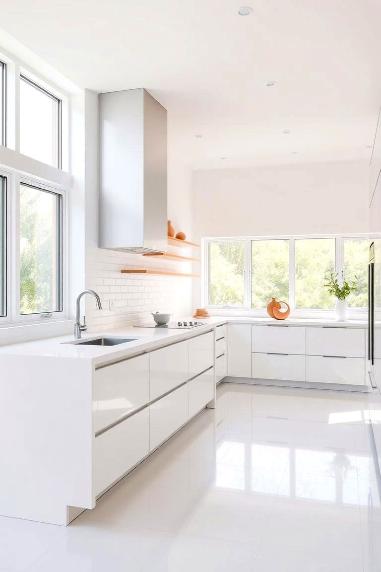 Minimalist White Kitchen - 24 Kitchen Design Ideas