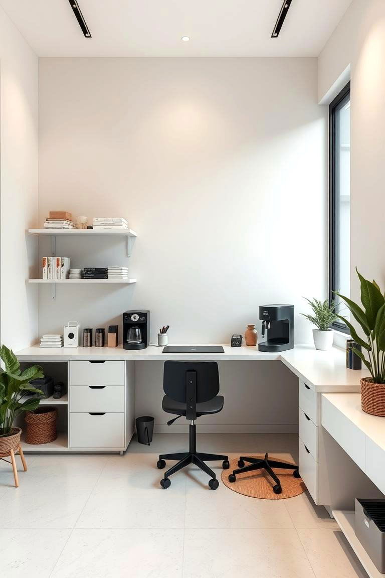 Minimalist Workspace Coffee Hub - 24 Coffee Station Ideas