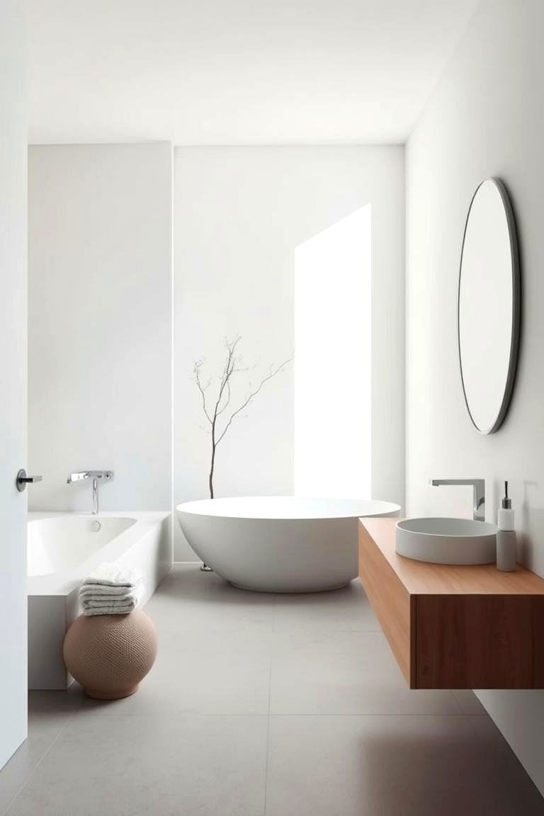 Minimalist Zen Bathroom - 24 Barndominium Bathroom Ideas