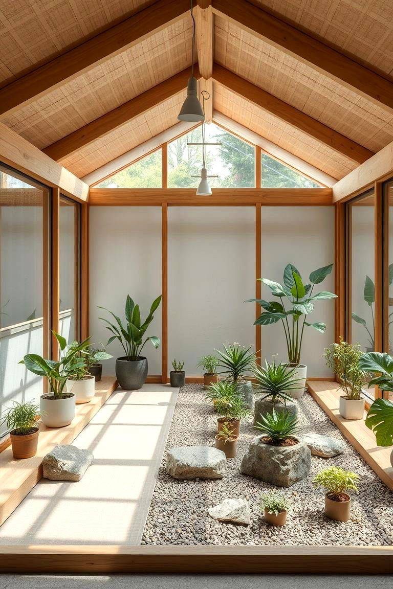 Minimalist Zen Greenhouse - 24 Fantasy Greenhouse Ideas