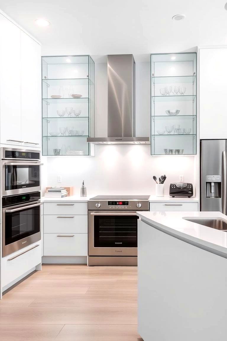 Minimalist and Modern Design - 24 Modern Style Glass Kitchen Cabinets