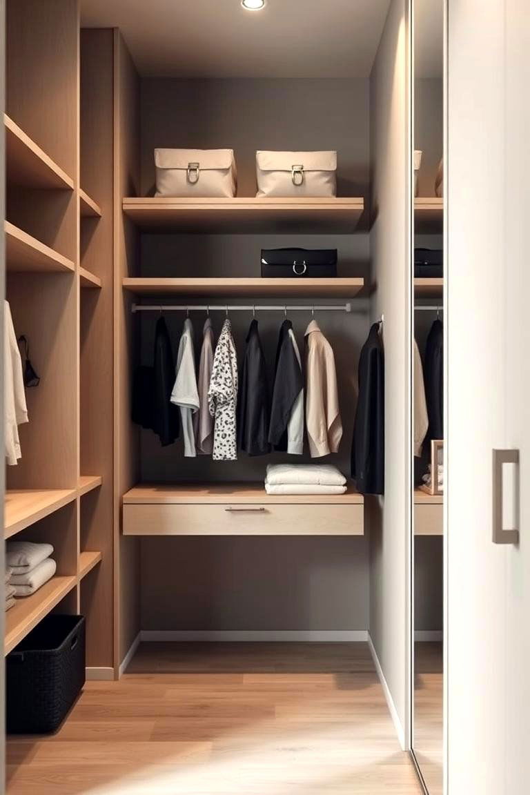 Minimalistic Design for a Clean Look - 24 Dressing Room Ideas