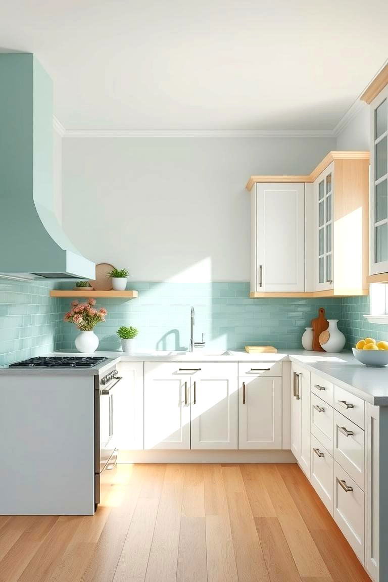 Mint Fresh Charm - 24 Kitchen With Green Backsplash Ideas