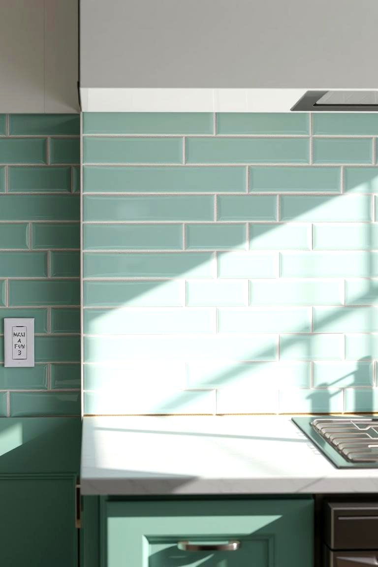 Mint Green Backsplash Tiles - 24 Mint Green Kitchen Ideas