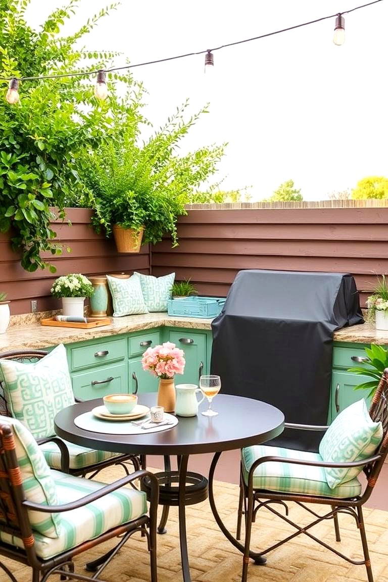 Mint Green Outdoor Kitchen Accents for a Refreshing Vibe - 24 Mint Kitchen Decor Ideas