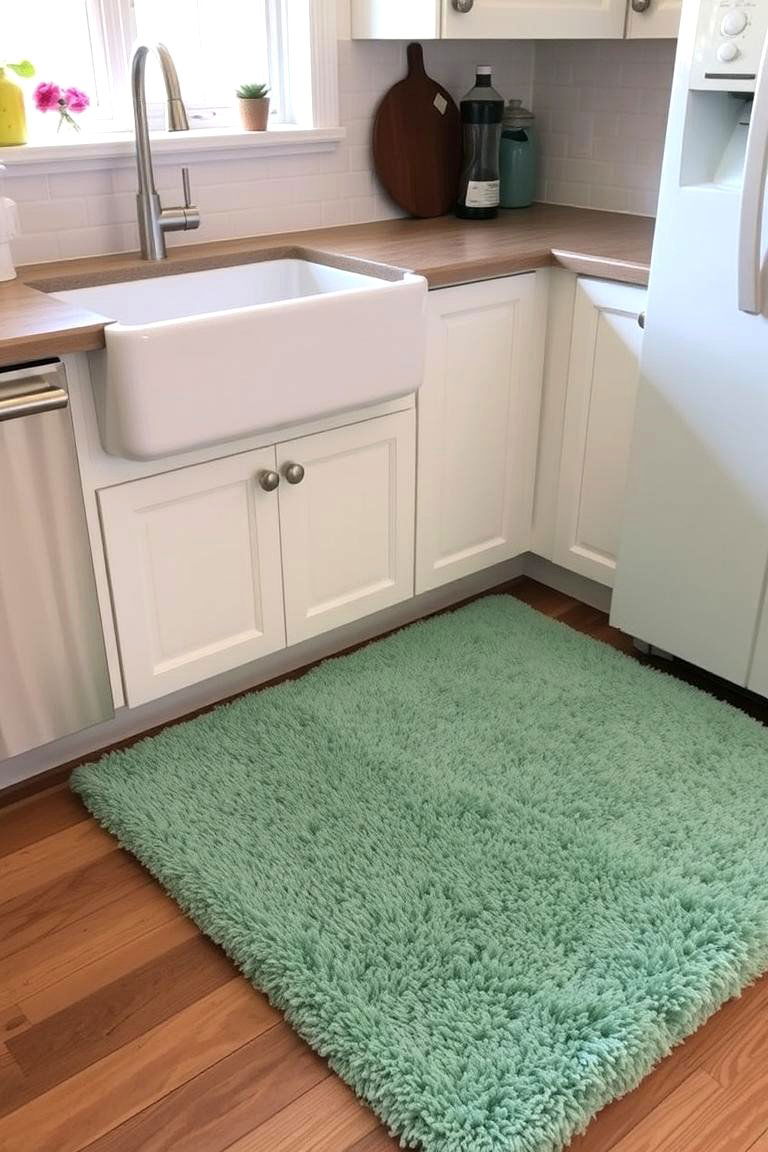 Mint Green Rugs for Comfort and Style - 24 Mint Kitchen Decor Ideas