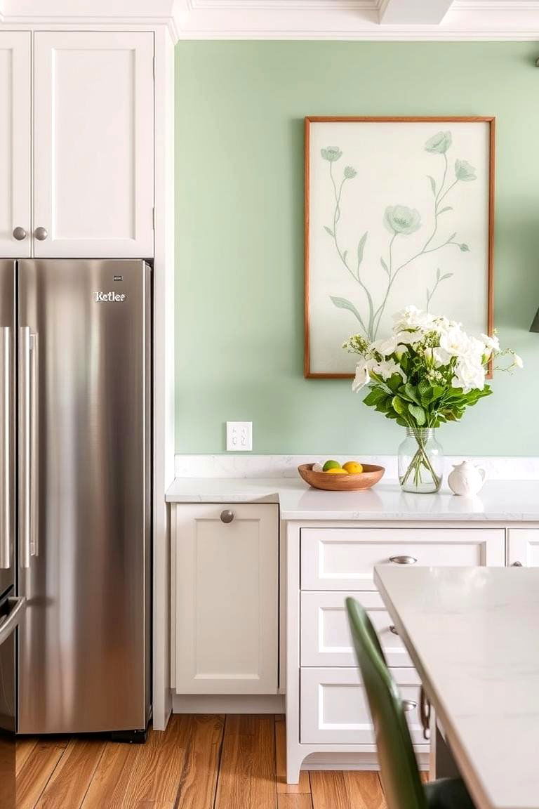 Mint Green Wall Art - 24 Mint Green Kitchen Ideas