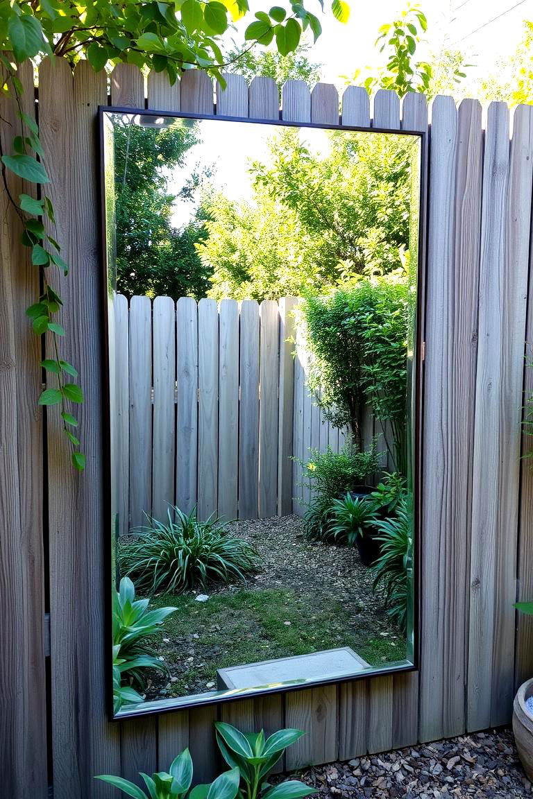 Mirror Illusion of Space - 24 Small Backyard Landscaping Ideas