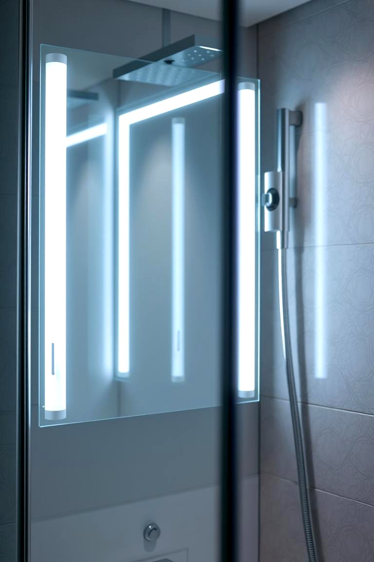 Mirror Integrated Illumination - 24 Shower Lighting Ideas