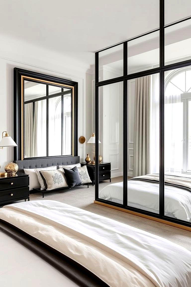 Mirror Magic Reflective Decor - 24 Black and Gold Bedroom Ideas