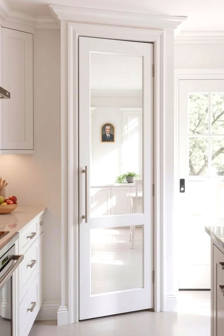 Mirror Panel Door to Enhance Light and Space - 24 Pantry Door Ideas