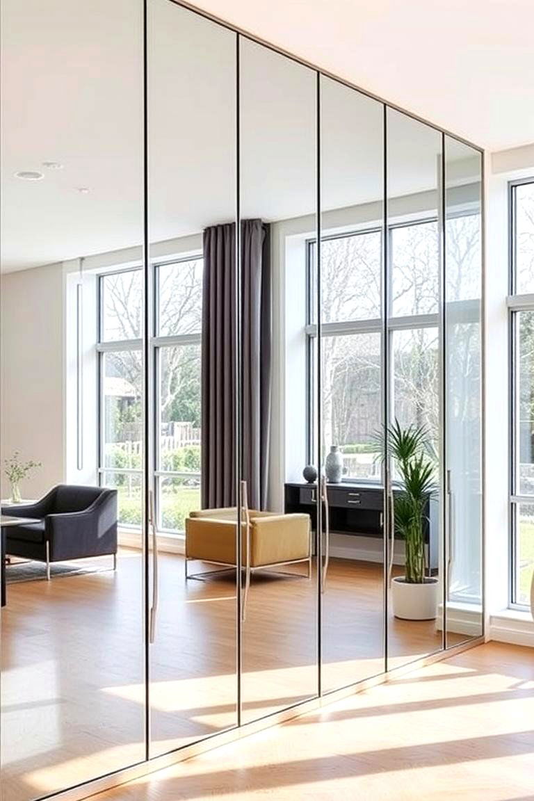Mirror Wall for Reflection and Space - 24 Feature Wall Ideas