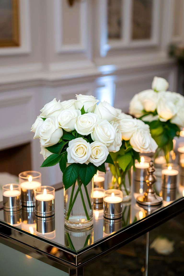 Mirror and Glass Wedding Decor - 24 Art Deco Wedding Ideas