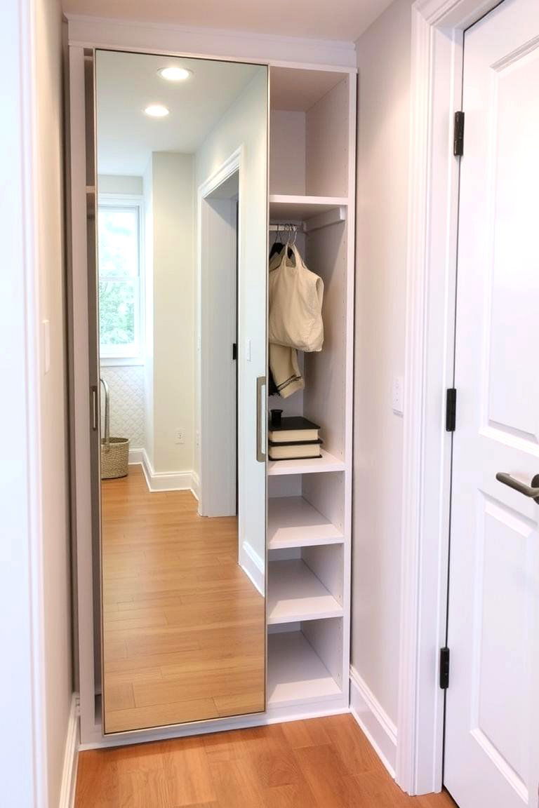 Mirror and Storage Combo - 24 Entry Closet Ideas