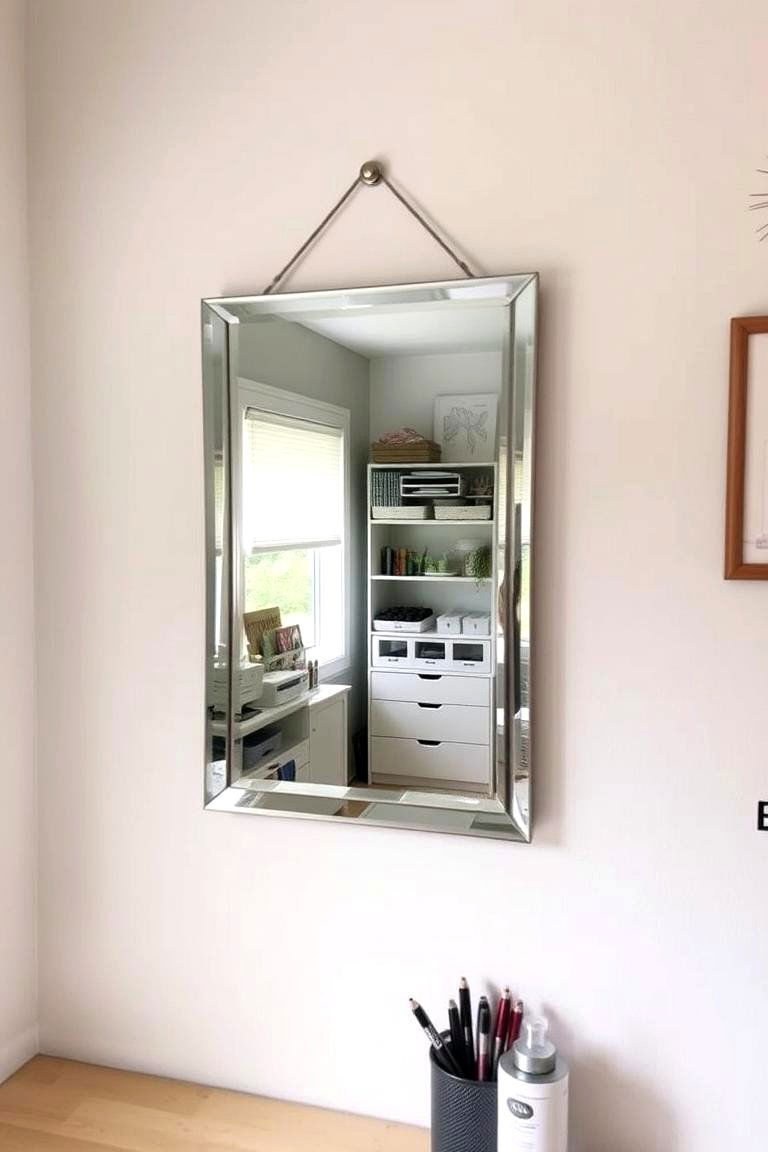 Mirror to Create Illusion of Space - 24 Small Craft Room Ideas