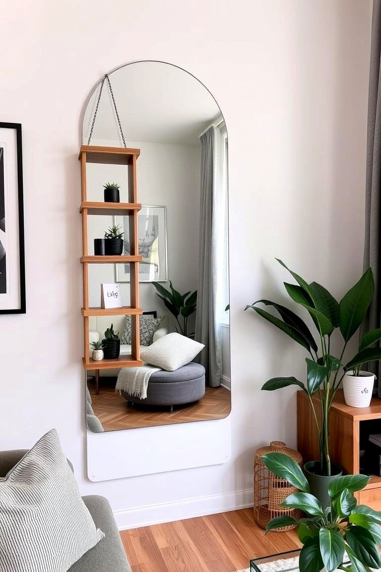 Mirror with Built in Shelves - 24 Living Room Mirror Ideas