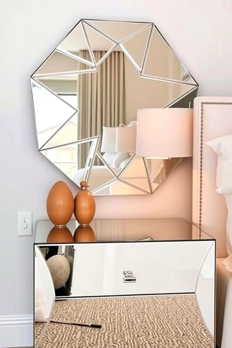 Mirror with Dark Wood Nightstand - 24 Mirror Behind Nightstand Design Ideas