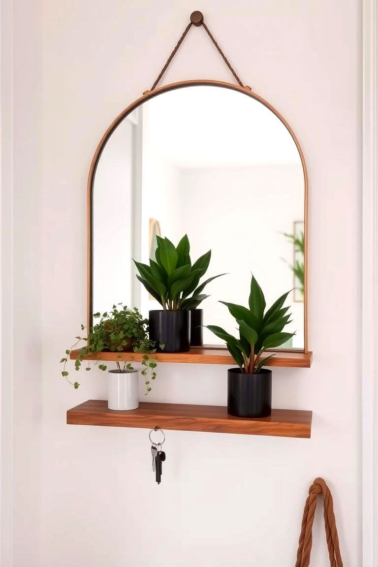 Mirror with Shelves - 24 Entryway Mirror Ideas