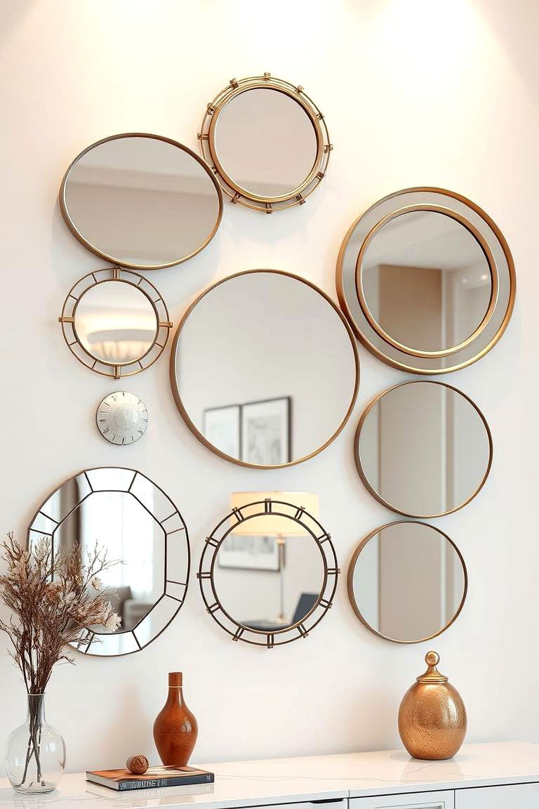 Mirrored Elegance - 24 Blank Wall Ideas