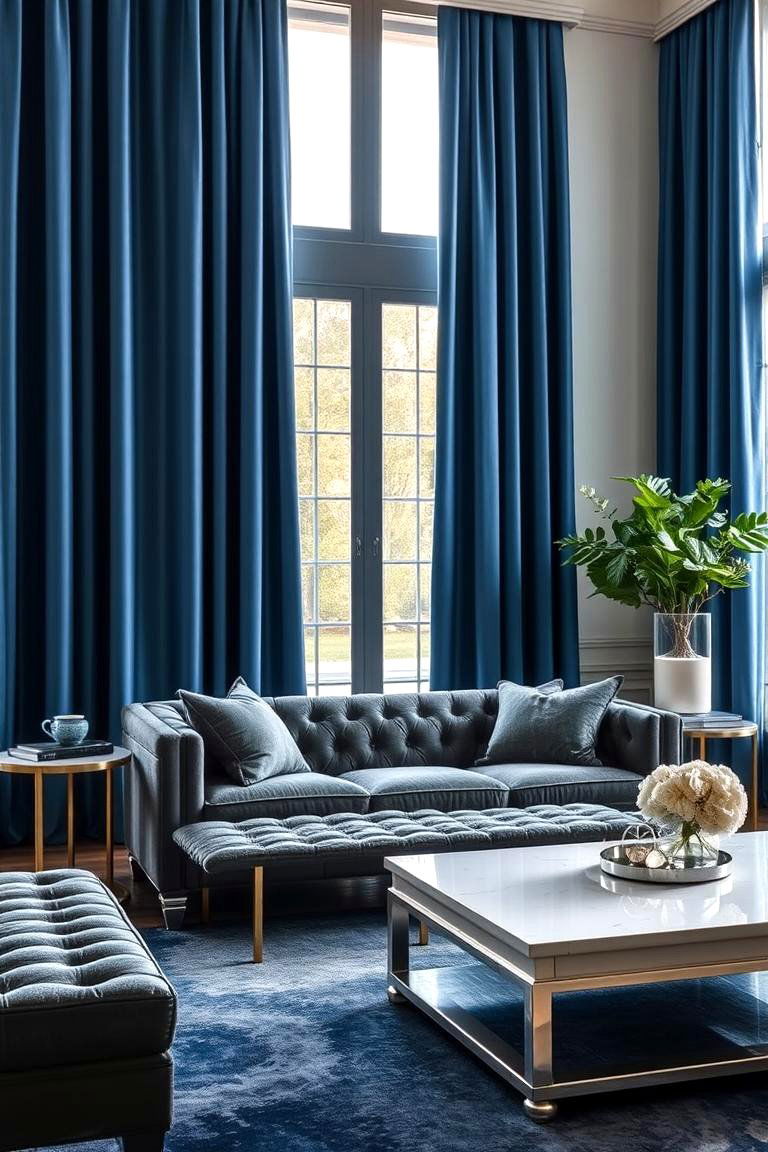 Mirrored Furniture - 24 Glam Living Room Ideas
