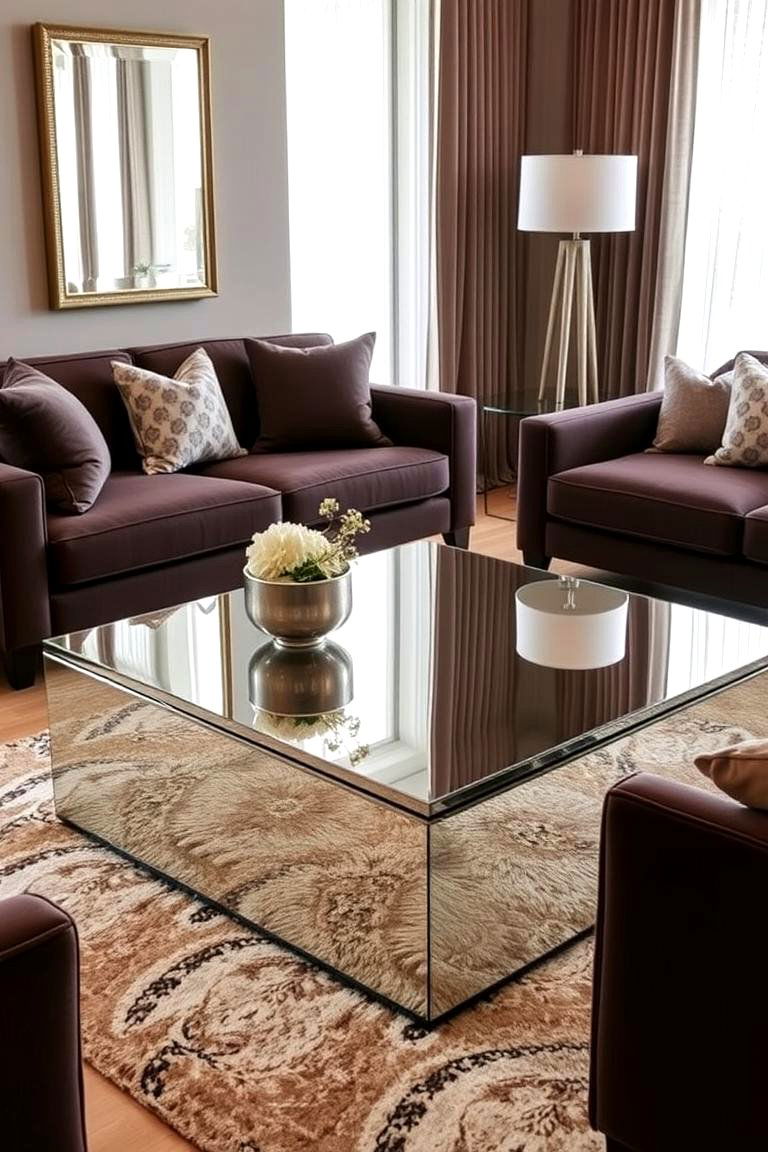 Mirrored Furniture Pieces - 24 Living Room Furniture Ideas