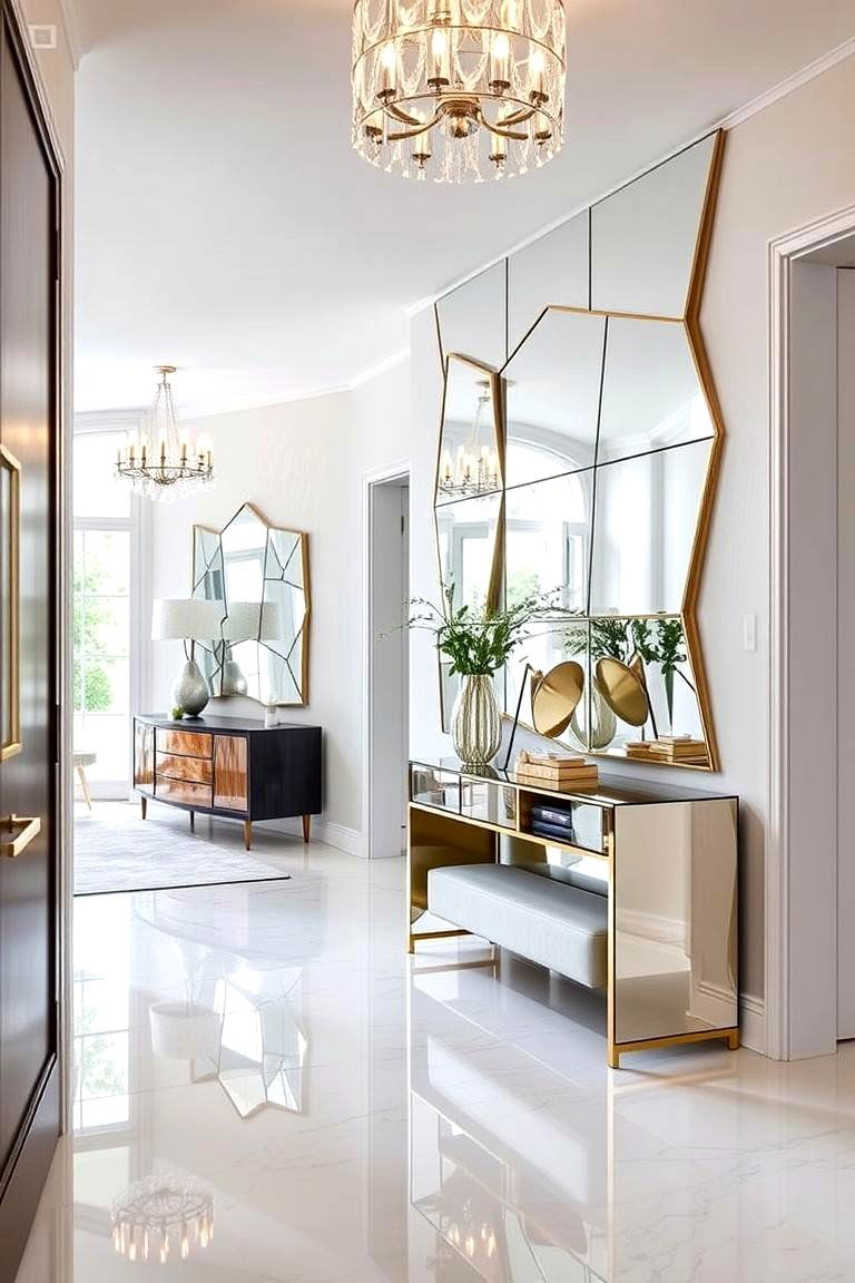 Mirrored Geometric Shapes - 24 Geometric Accent Wall Ideas