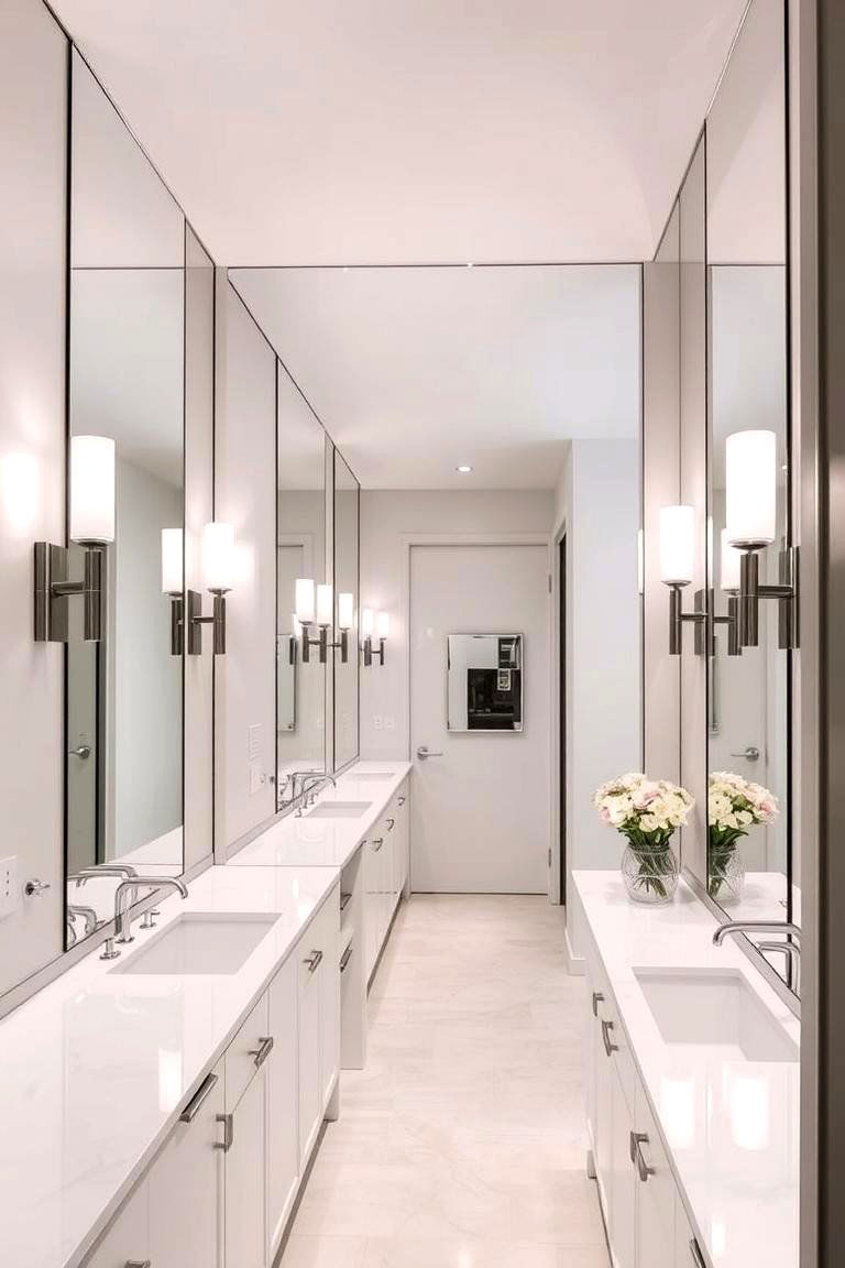 Mirrored Glamour - 24 Art Deco Bathroom Ideas