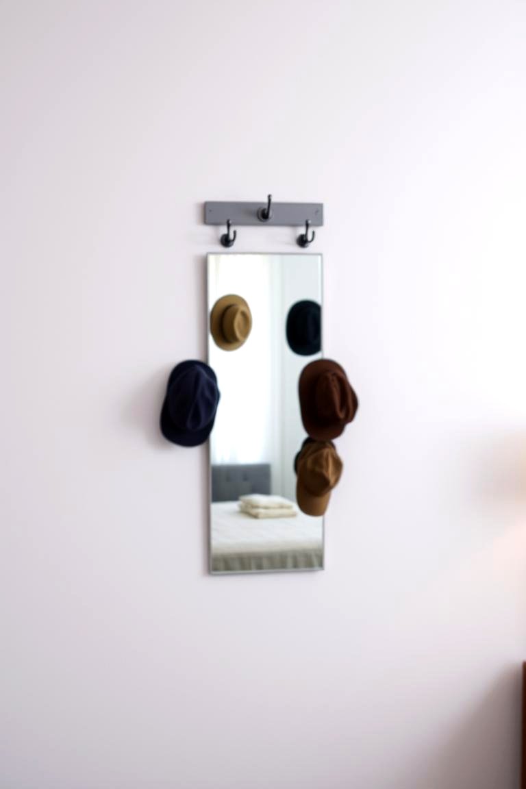 Mirrored Hat Rack - 24 Hat Rack Ideas