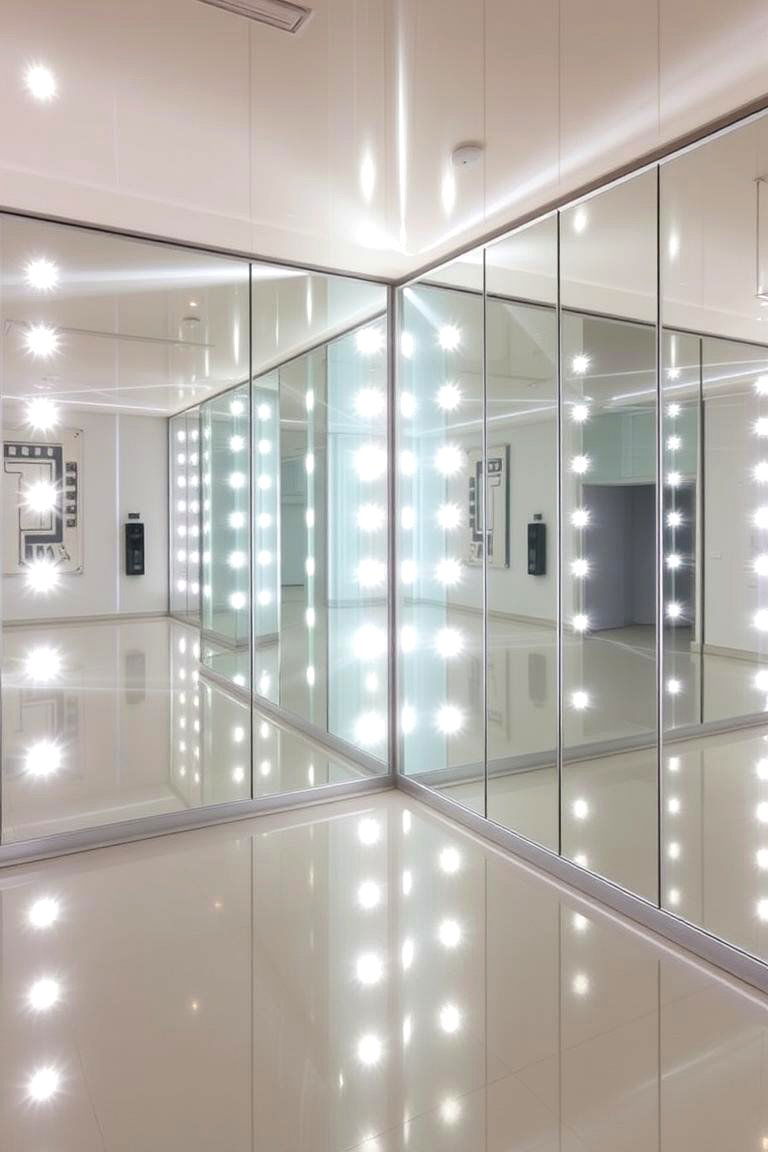 Mirrored Lighting Effects - 24 Small Bedroom Lighting Ideas