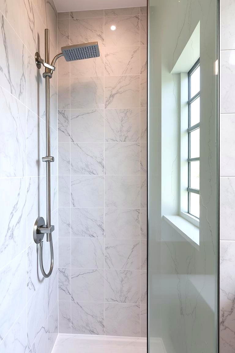 Mirrored Wall Panel - 24 Shower Wall Ideas