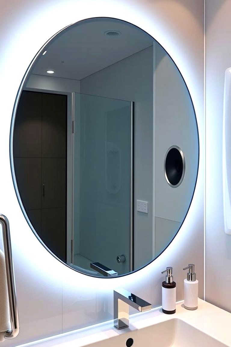 Mirrors with Built in Bluetooth Speakers for Entertainment - 24 Bathroom Mirror Ideas