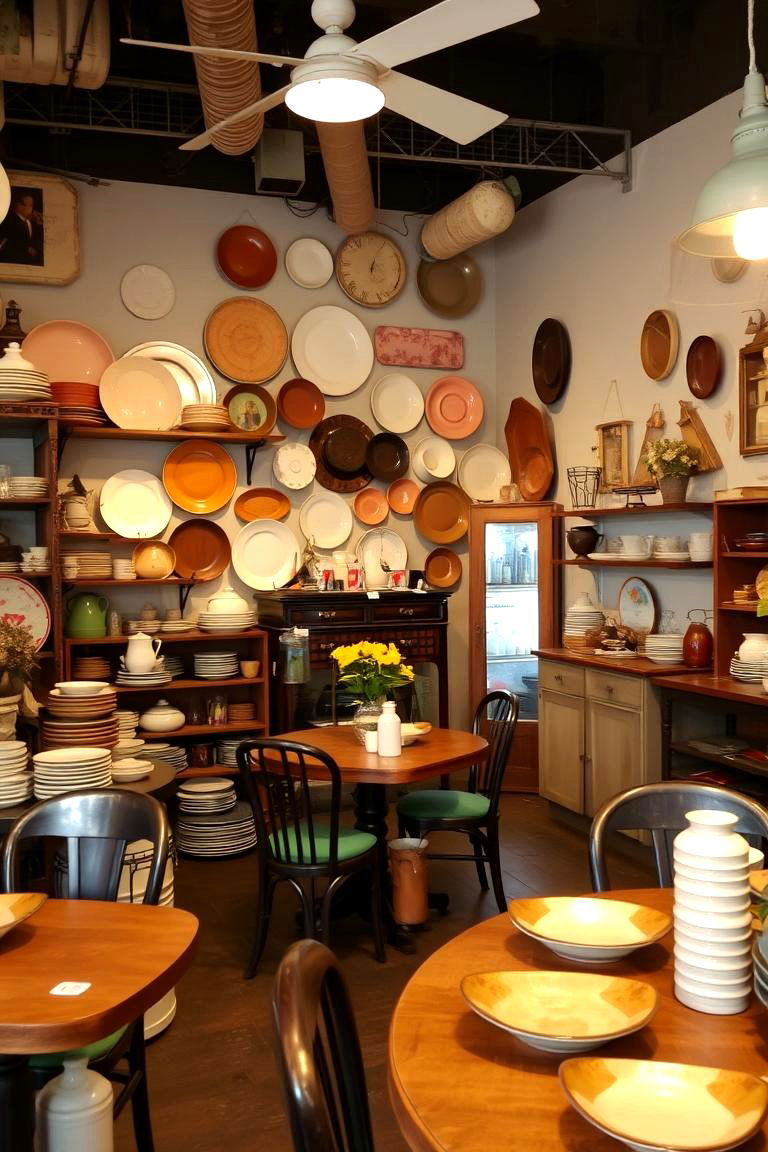Mismatched Antique Dishes - 24 Tudor Kitchen Ideas