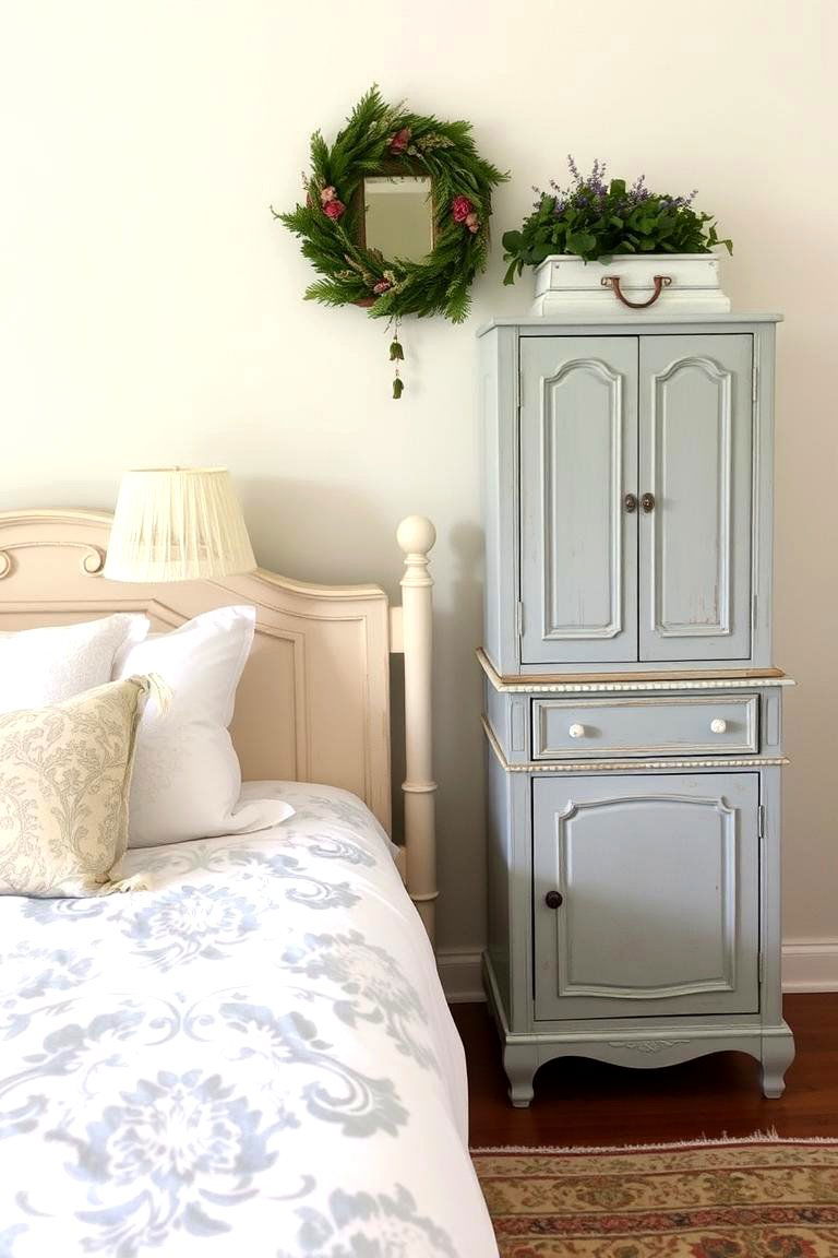 Mismatched Nightstands - 24 Shabby Chic Bedroom Ideas