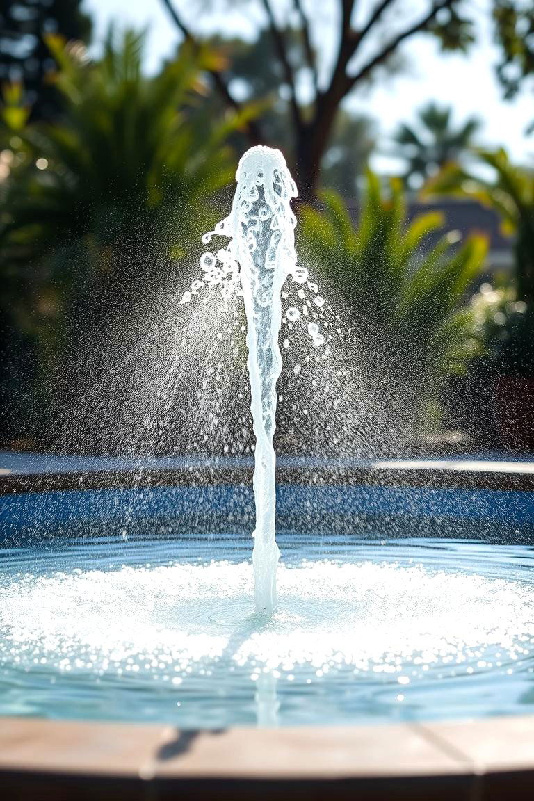 Misting Fountain - 24 Pool Fountain Ideas