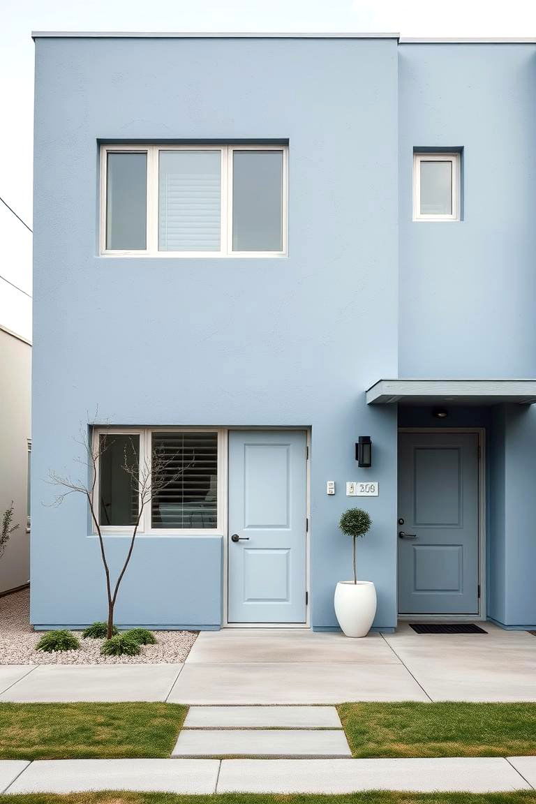 Misty Blue - 24 Stucco Colors for Home Exteriors