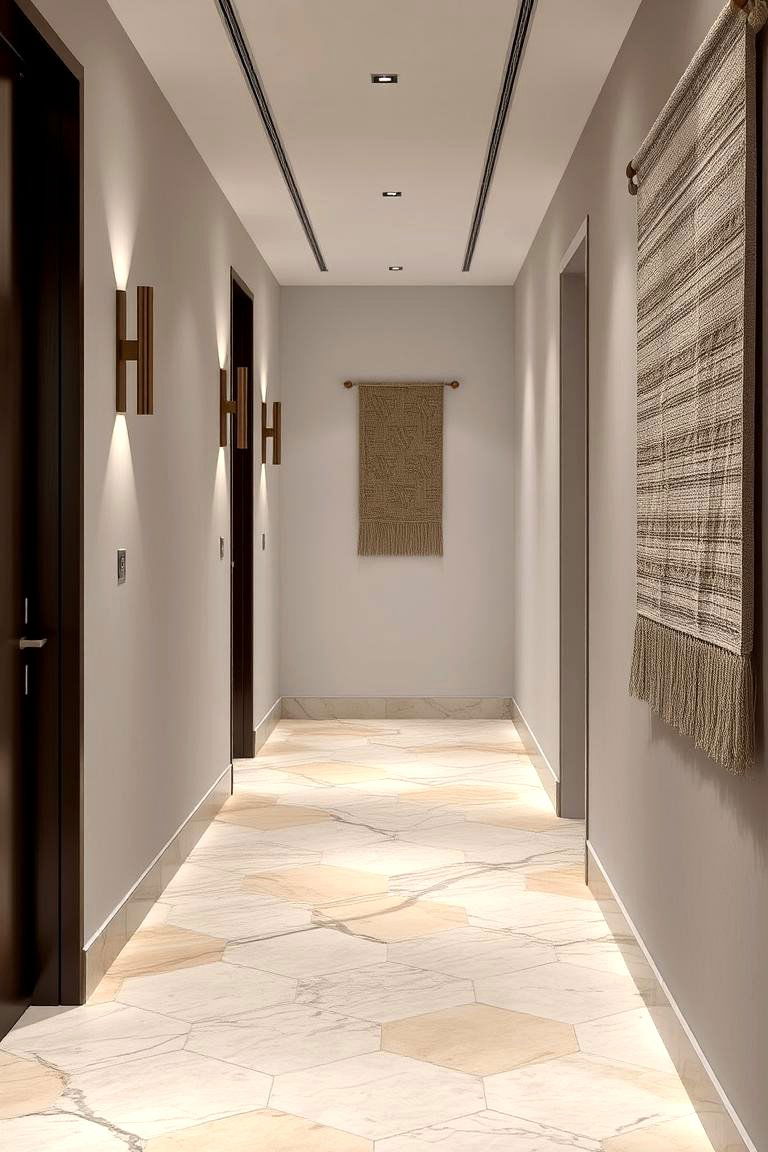 Mix Materials for Textural Interest - 24 Hallway Ideas